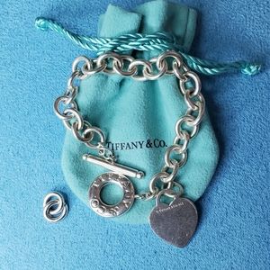 Heart Charm Toggle Bracelet
